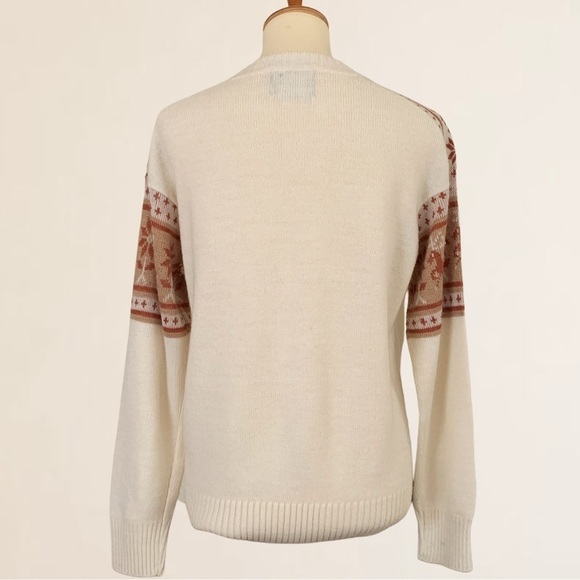 Vintage Stephen Douglas by Forum Intarsia Knit Deer Pattern 100% Shelty Acrylic - Picture 5 of 8